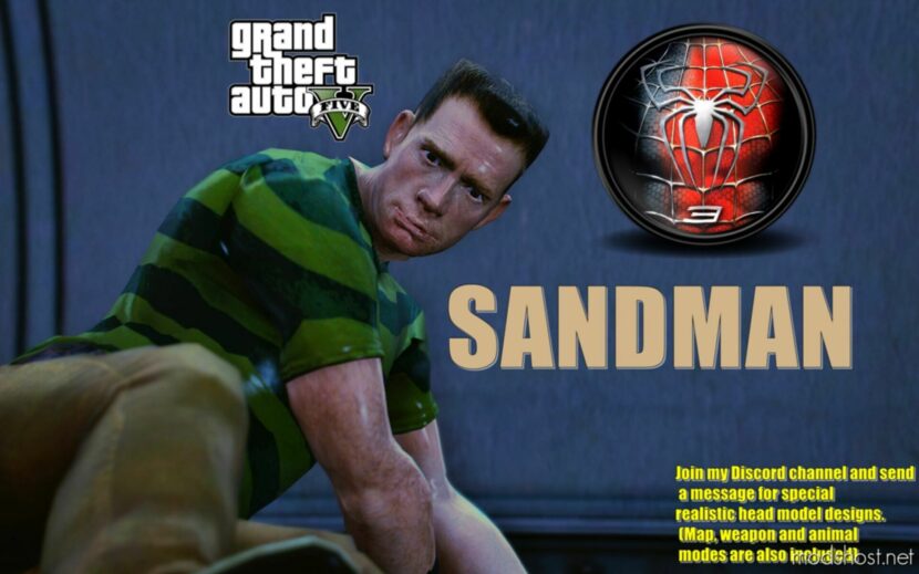 GTA 5 Vehicle Mod: Spiderman 3 Game | Sandman Add-On PED (Featured)