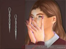 Ronan Earrings for Sims 4
