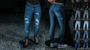 GTA 5 Player Mod: Recolored Skinny Jeans | Textures | MP Female (Featured)