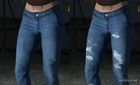 GTA 5 Player Mod: Recolored Skinny Jeans | Textures | MP Female (Image #3)