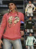 GTA 5 Player Mod: Graphic Hoodies Male/Female V2.0 (Image #5)