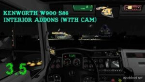 Kenworth W900 S86 – Interior Addons (With CAM) [1.48] for American Truck Simulator