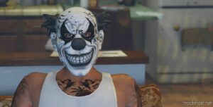 GTA 5 Player Mod: 18TH Street Gang Clown Mask For MP Male (Image #2)