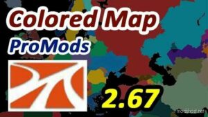 Colored Map For Promods [1.48.5] for Euro Truck Simulator 2