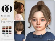 Sena Hairstyle Toddler for Sims 4