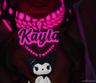 GTA 5 Player Mod: Kayla Kuromi Glow In The Dark Chain (Image #2)