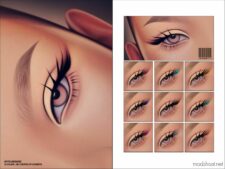 Classic Eyeliner With Eyelashes N282 for Sims 4