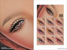 Eyeliner With Eyelashes N281 for Sims 4