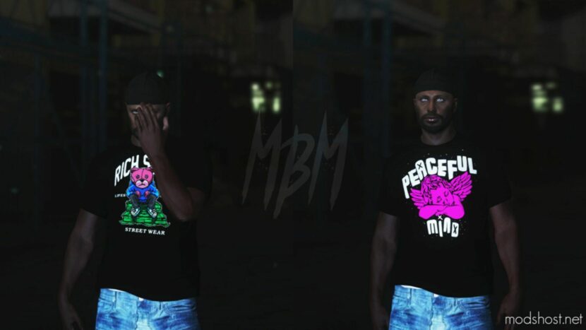 T-Shirt Pack 001 For MP Male for Grand Theft Auto V