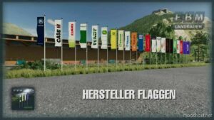 FS22 Flag Placeable Mod: Manufacturer Flags V1.1 (Image #3)