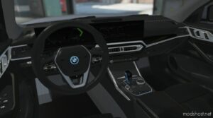 GTA 5 BMW Vehicle Mod: 2022 BMW I4 Gran Coupe Add-On / Unlocked V1.1 (Image #3)