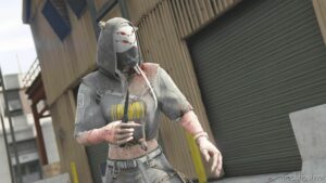 GTA 5 Player Mod: Julie Kostenko From Dead By Daylight – The Legion | Burglar Gear Outfit (Featured)