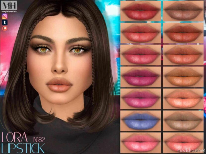 Lora Lipstick N182 for Sims 4