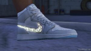 GTA 5 Player Mod: Dior X AIR Jordan 1 Shoe Replace (Image #3)