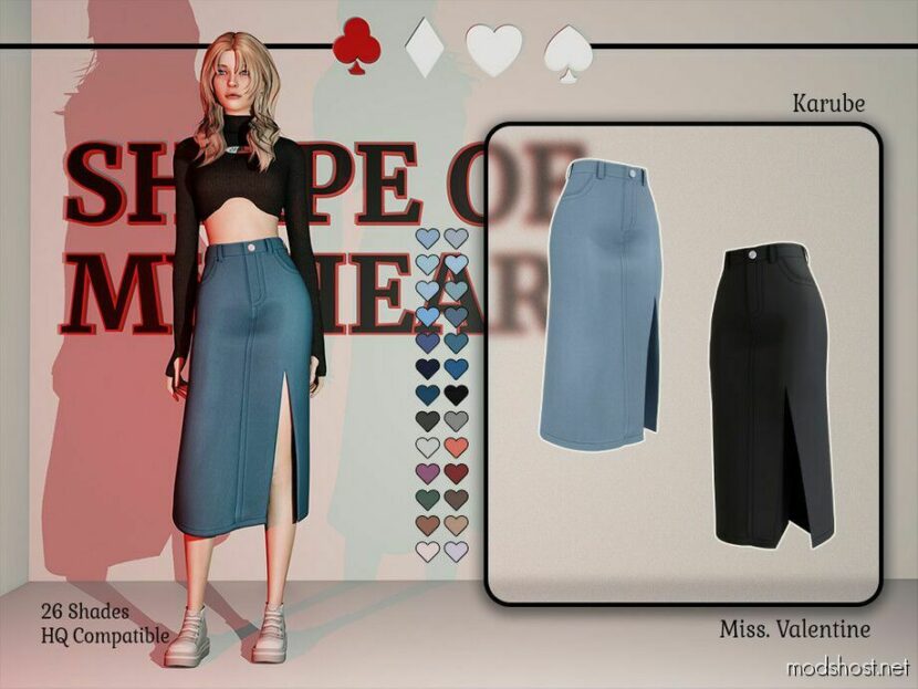 Karube Skirt for Sims 4