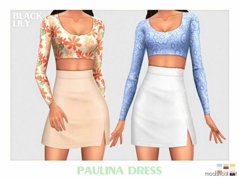 Paulina Dress for Sims 4