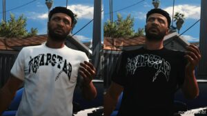 GTA 5 Player Mod: Trapstar Latest T-Shirts For MP Male (Image #4)