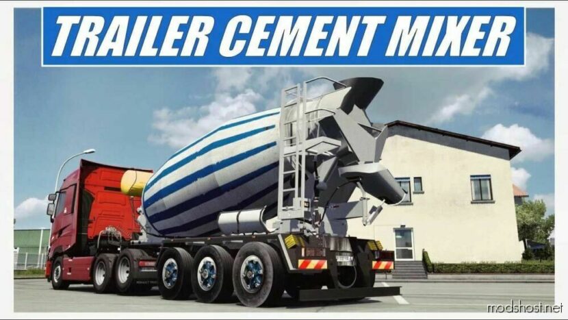 Animated Cement Mixer [1.48.5] for Euro Truck Simulator 2