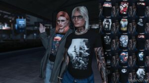 T-Shirt Print | Textures | For MP Female for Grand Theft Auto V