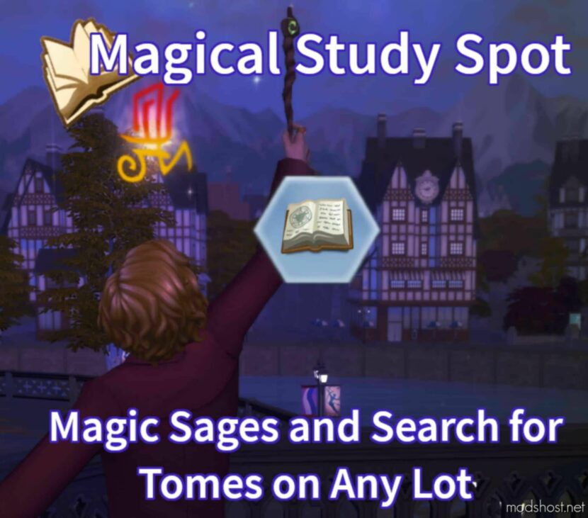 Magical Study Spot LOT for Sims 4