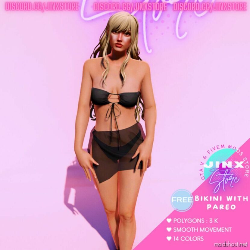 Bikini With Pareo For MP Female V3.0 for Grand Theft Auto V