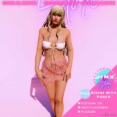 GTA 5 Player Mod: Bikini With Pareo For MP Female V3.0 (Image #3)