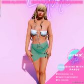 GTA 5 Player Mod: Bikini With Pareo For MP Female V3.0 (Image #4)