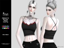 Raya – Singlet Crop TOP for Sims 4