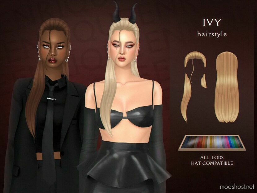 IVY Hairstyle for Sims 4