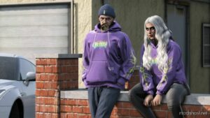 Tgfbro – “Childish” (Purple Flames) Pullover Hoodie For MP Male/Female V0.1 for Grand Theft Auto V