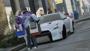 GTA 5 Player Mod: Tgfbro – “Childish” (Purple Flames) Pullover Hoodie For MP Male/Female V0.1 (Image #2)