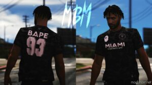 GTA 5 Player Mod: Inter Miami X Bape Concept Shirts (Image #2)