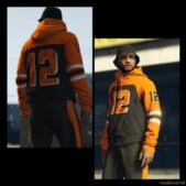 GTA 5 Player Mod: Throwback Orange 12 FIT For MP Male V2.0 (Image #3)