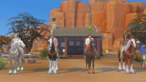 Country Wooden Plank For Keeping Horses Waiting for Sims 4