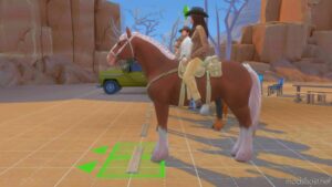Sims 4 Mod: Country Wooden Plank For Keeping Horses Waiting (Image #3)