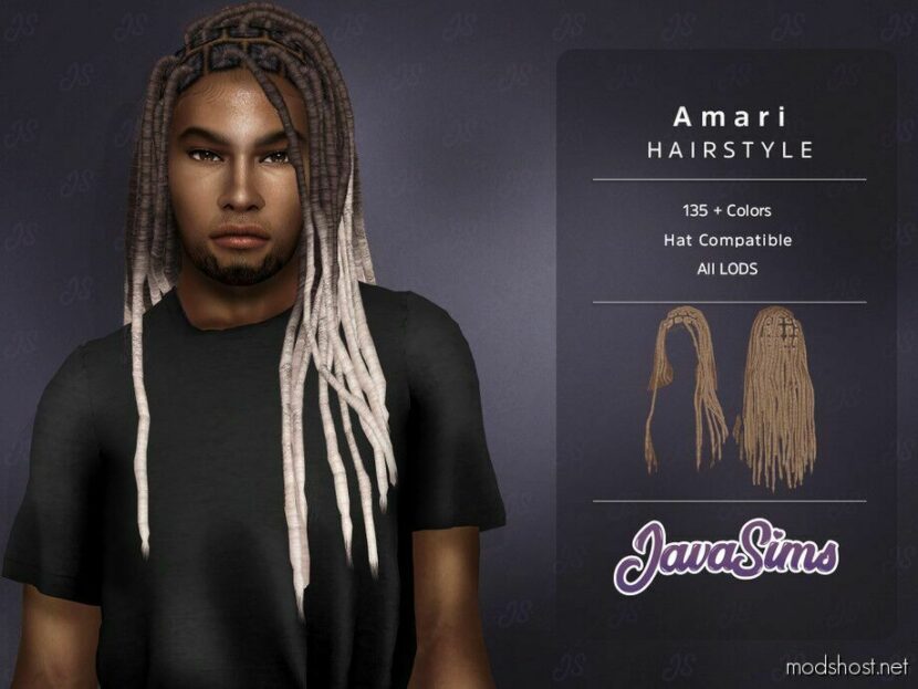 Amari Hairstyle for Sims 4