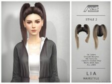 LIA – Hairstyle No.2 for Sims 4