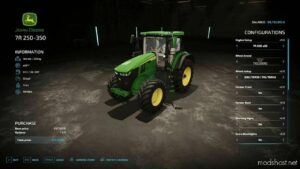 John Deere 7R Edited V1.3 for Farming Simulator 22