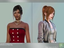 Ponytail Hairstyle With Bangs – G152 for Sims 4