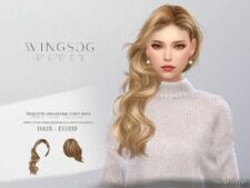 Wings ES1025 Exquisite Unilateral Curly Hair for Sims 4