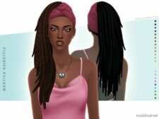 Mortica Hairstyle for Sims 4