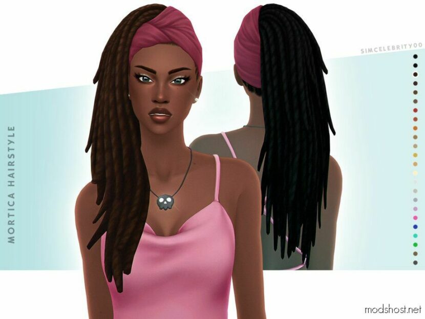 Mortica Hairstyle Sims 4 Mod - ModsHost