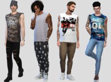 Fashion Tank Tops for Sims 4