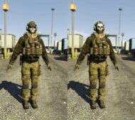 GTA 5 Player Mod: MW3 Lieutenant Simon “Ghost” Riley Outfit for MP Male (Image #4)