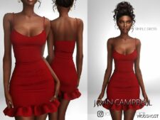 Simple RED Dress for Sims 4