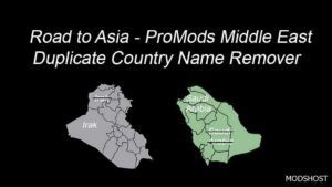Road to Asia – Promods Middle East Duplicate Country Name Remover V2.67-1.7.1 for Euro Truck Simulator 2