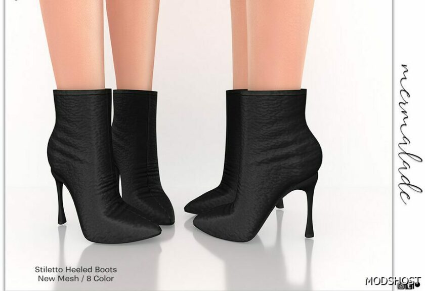 Stiletto Heeled Boots S257 for Sims 4