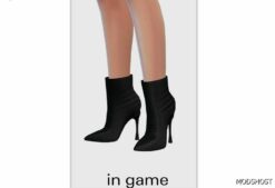 Sims 4 Female Shoes Mod: Stiletto Heeled Boots S257 (Image #2)