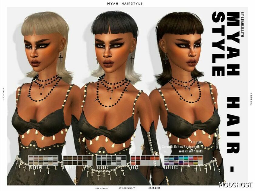 Myah Hairstyle for Sims 4