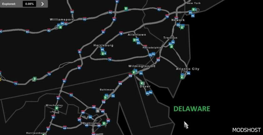 Delaware – NEW Jersey – NEW York Add-On V1.2 [1.48-1.49] for American Truck Simulator